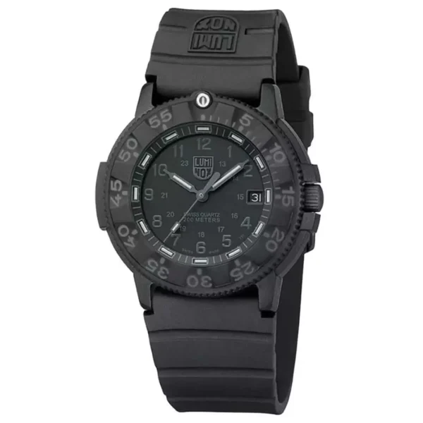 Luminox Men's Watch Blackout Navy Seal Black Dial Black Rubber Strap 3001.BO