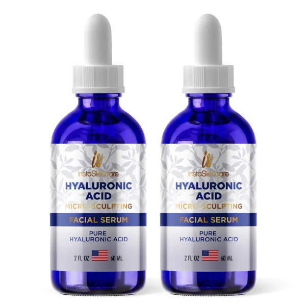 Hyaluronic Acid Anti-aging Serum for Face - 100% Pure Medical Formula - 2x 2oz