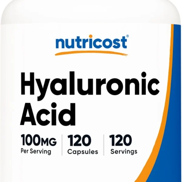 Nutricost Hyaluronic Acid Capsules 100mg Per Serving (120 Vegetarian Capsules)