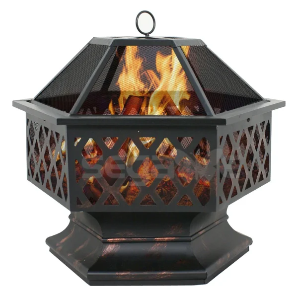 Fire Pit Heater Backyard Wood Burning Patio Deck Stove Fireplace Table Outdoor