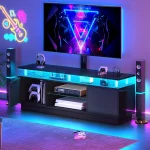LED TV Stand w/ Mount & Power Outlet for 32-75" TV Media Console Cabinet