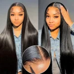 Pre-Cut Lace Wear And Go Glueless Wigs Straight 13x4 Lace Front Human Hair Wig
