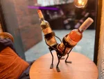 Unique Metal Wine Holder - Doggie Style Dual Bottle Display, Creative Wine Rack - Image 4