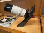3D Printed Wine Bottle Holder Hand Extremely Unique Hand Sculpture Display Stand