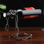 Creative Suspension Iron Chain Wine Rack Decorative Ornaments Party Decor New&