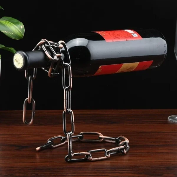 Creative Suspension Iron Chain Wine Rack Decorative Ornaments Party Decor New&