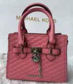 Michael Kors Hamilton XS Crossbody Satchel Mk Logo Tea Rose