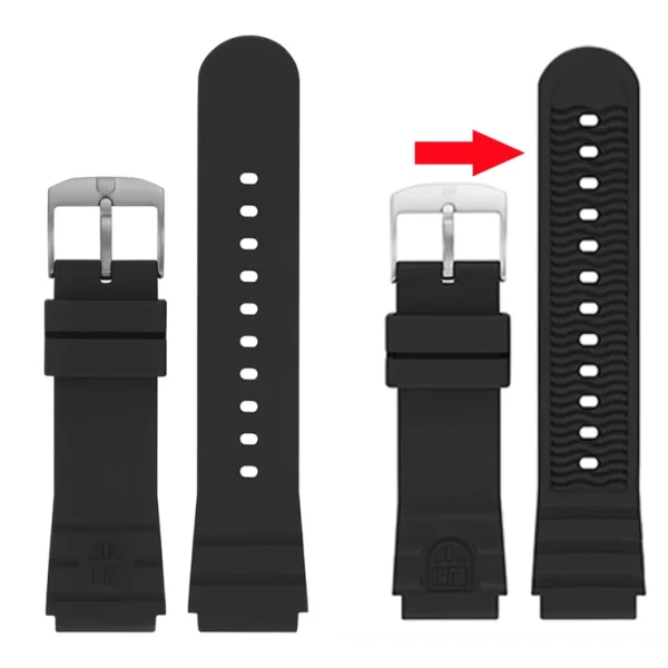 Luminox Band 21/22mm 0320 3000 3100 3200 3400 3600 3900 SILVER/BLACK BUCKLE