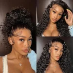 Water Wave Wig 360 Lace Human Hair Glueless Pre-Plucked HD Frontal Natural Look - Image 2